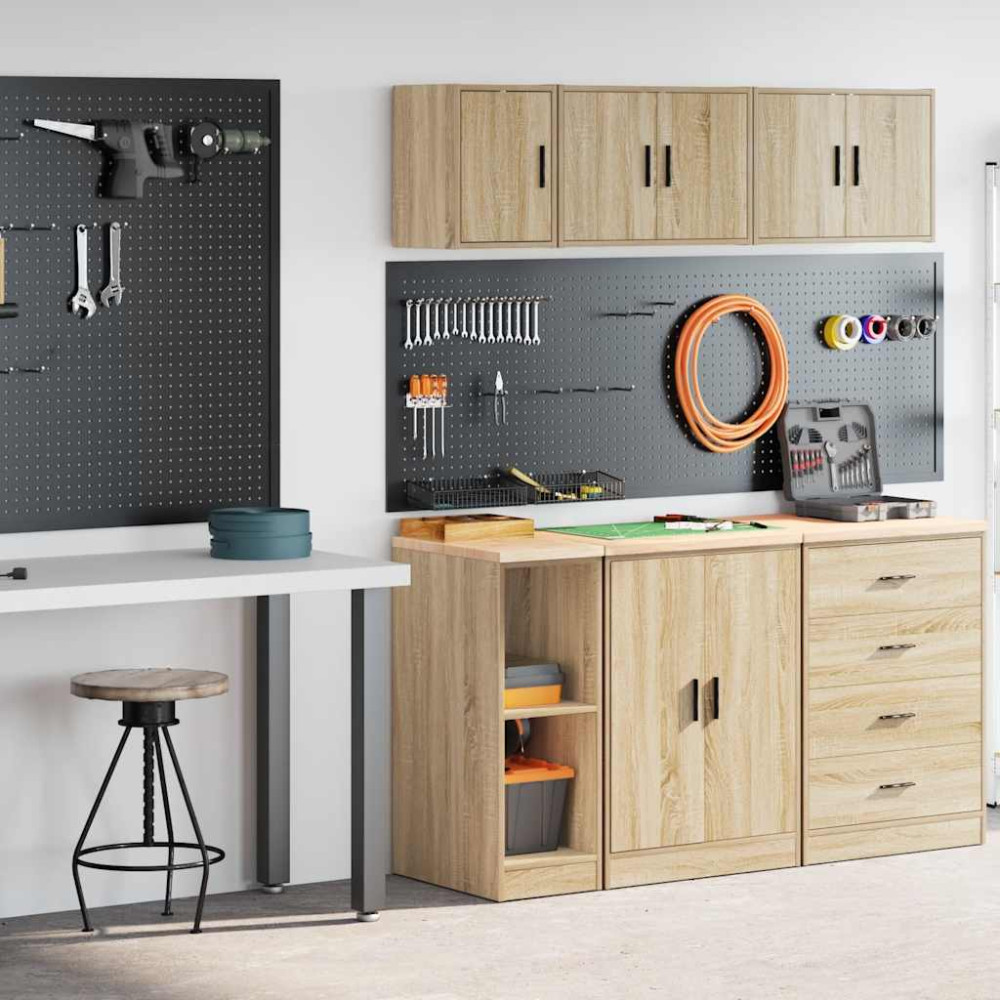 Produktbild för Garageskåp 2 st, Sonoma ek konstruerat trä