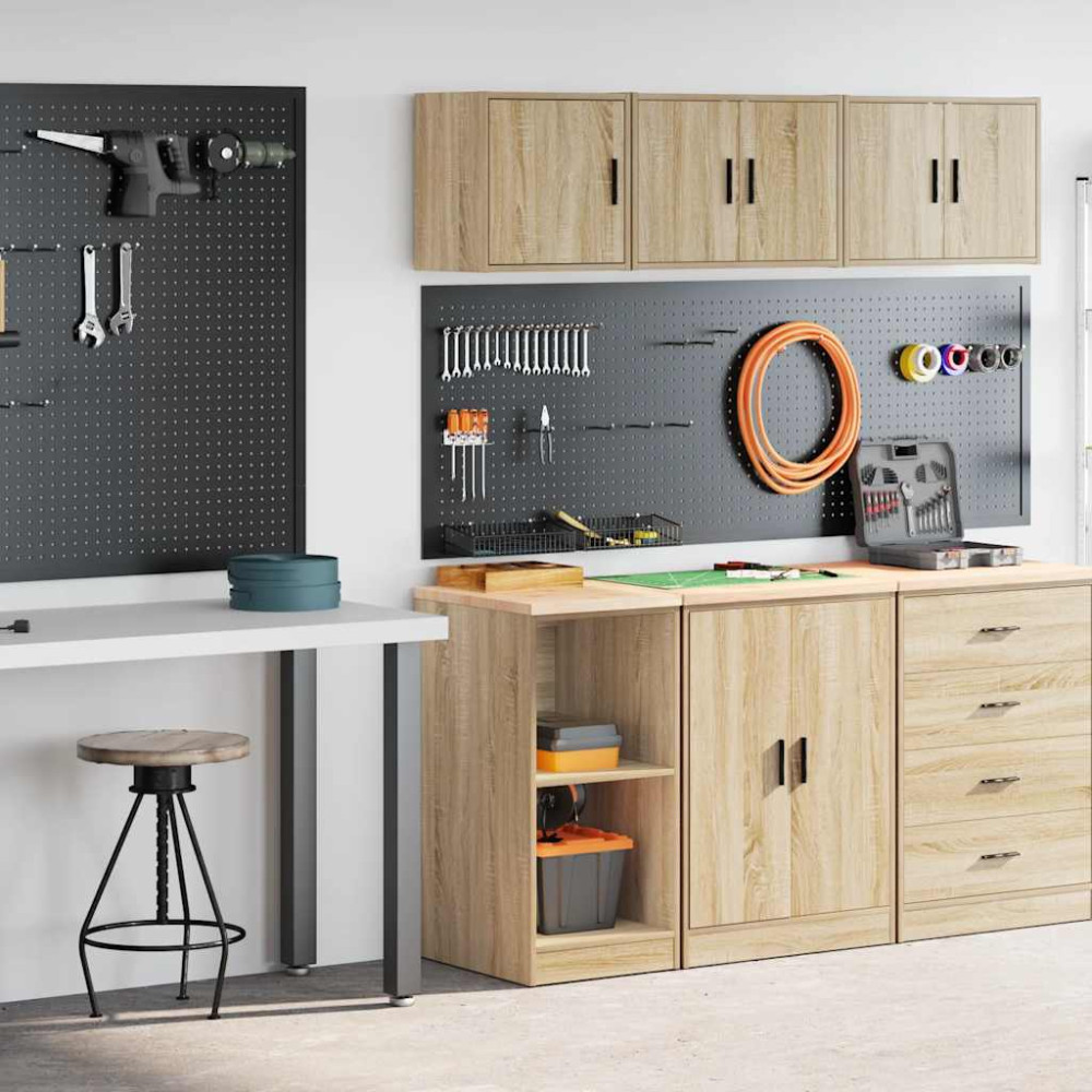 Produktbild för Garageskåp 2 st, Sonoma ek konstruerat trä