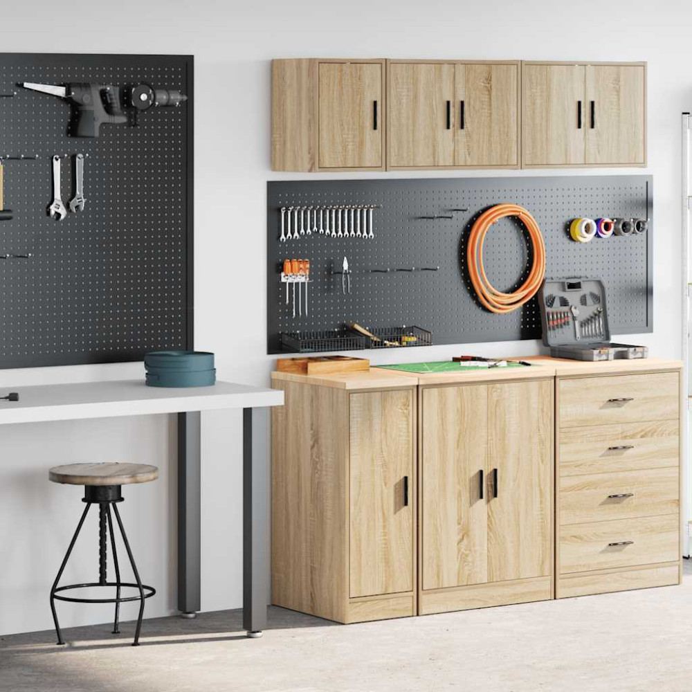 Produktbild för Garageskåp 2 st, Sonoma ek konstruerat trä