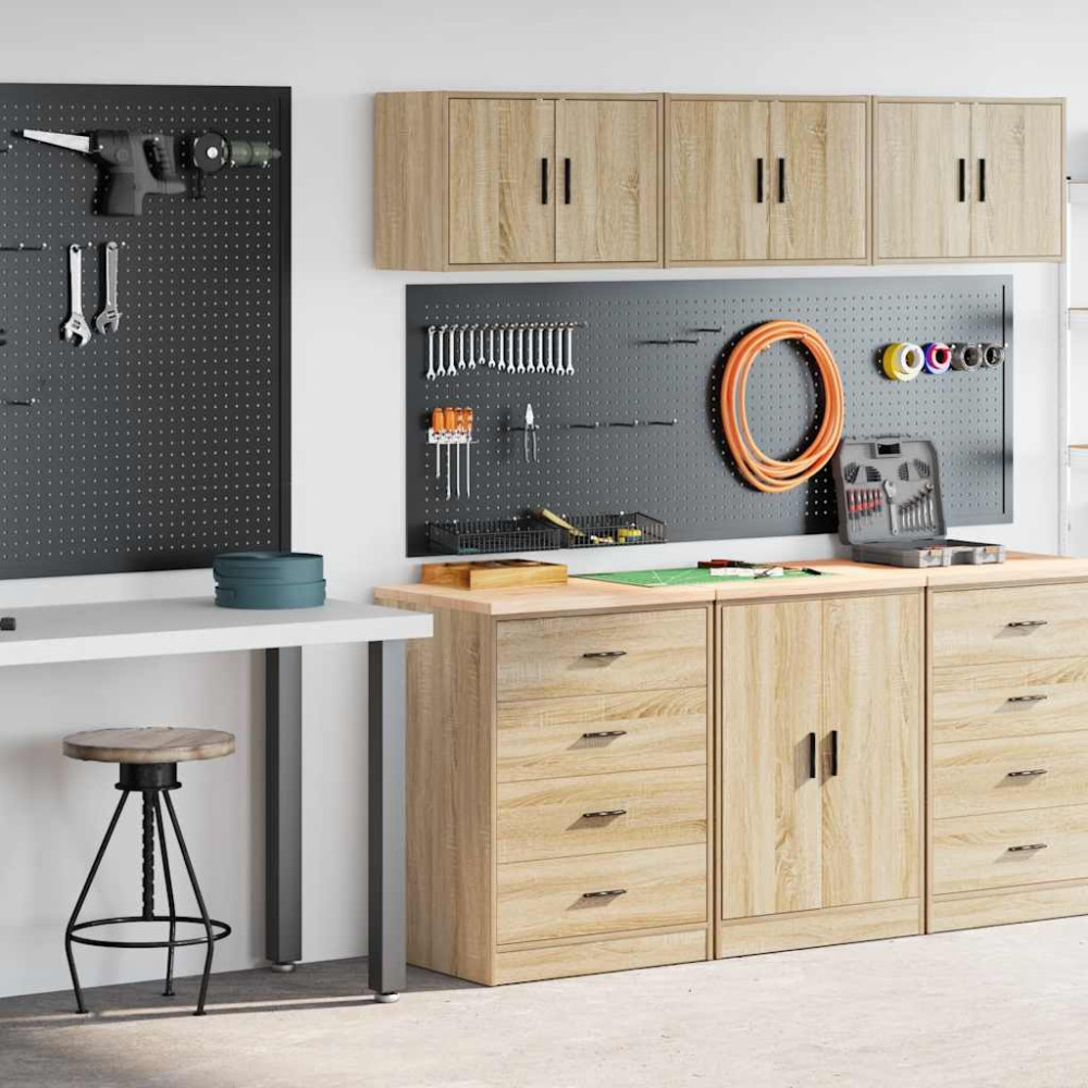 Produktbild för Garageskåp 2 st, Sonoma ek konstruerat trä
