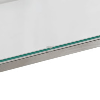 Produktbild för Konsolbord silver rostfritt stål och härdat glas