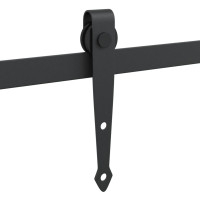 Produktbild för Mini skjutdörrsbeslag 122 cm kolstål