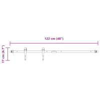 Produktbild för Mini skjutdörrsbeslag 122 cm kolstål