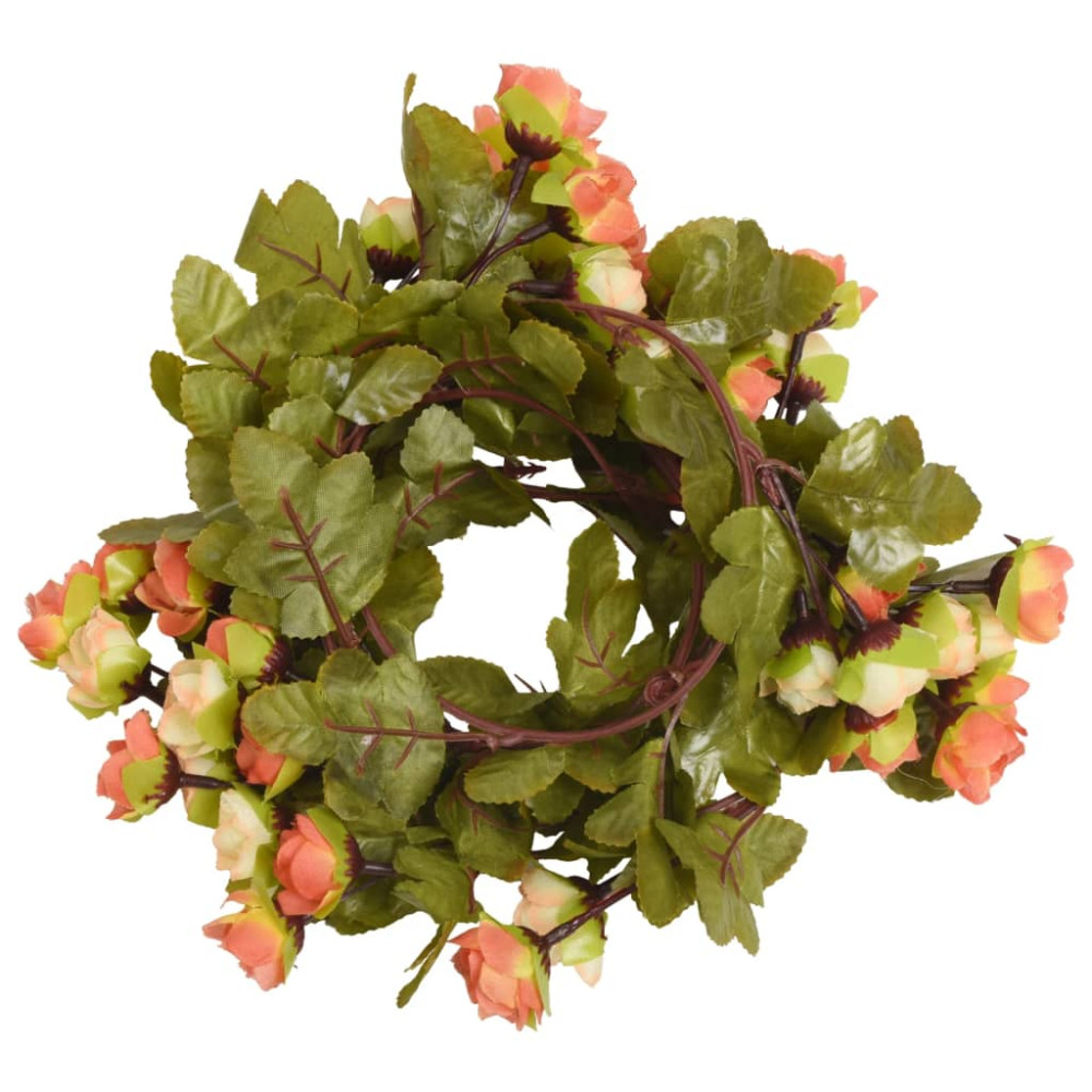 Produktbild för Blomstergirlanger 6 st rosenröd 215 cm