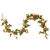 Produktbild för Blomstergirlanger 6 st rosenröd 215 cm