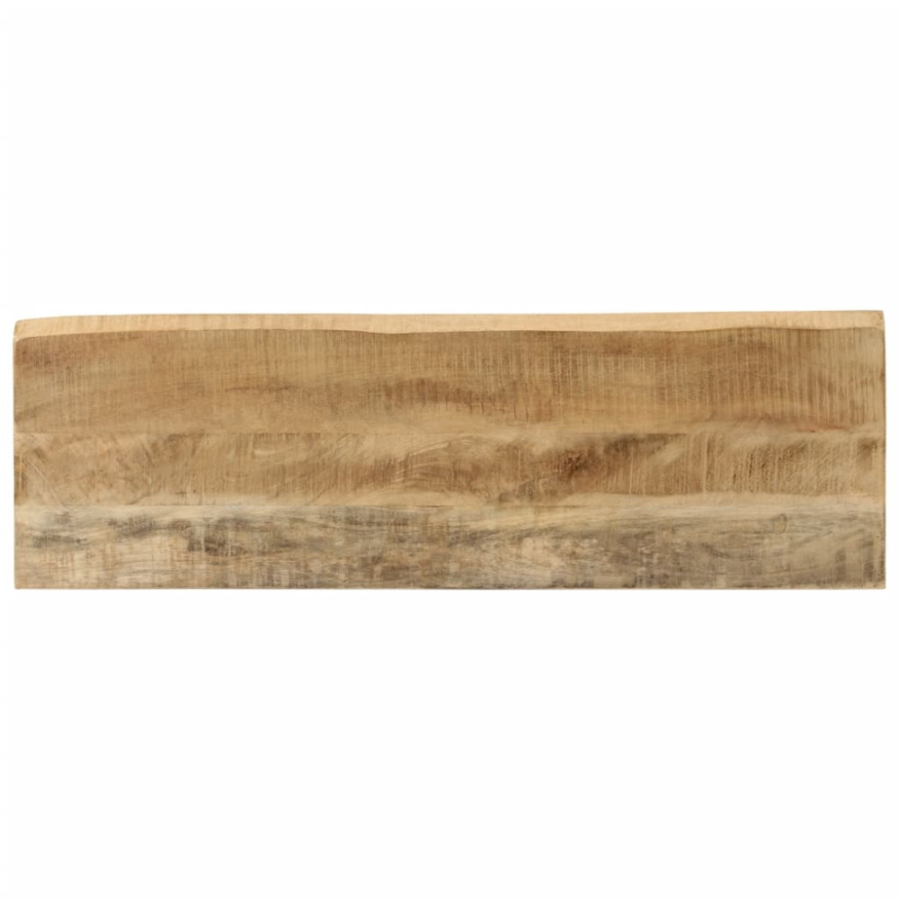 Produktbild för Avlastningsbord med levande kant 105x33x76 cm massivt mangoträ