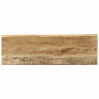 Produktbild för Avlastningsbord med levande kant 105x33x76 cm massivt mangoträ
