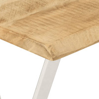 Produktbild för Avlastningsbord med levande kant 105x33x76 cm massivt mangoträ