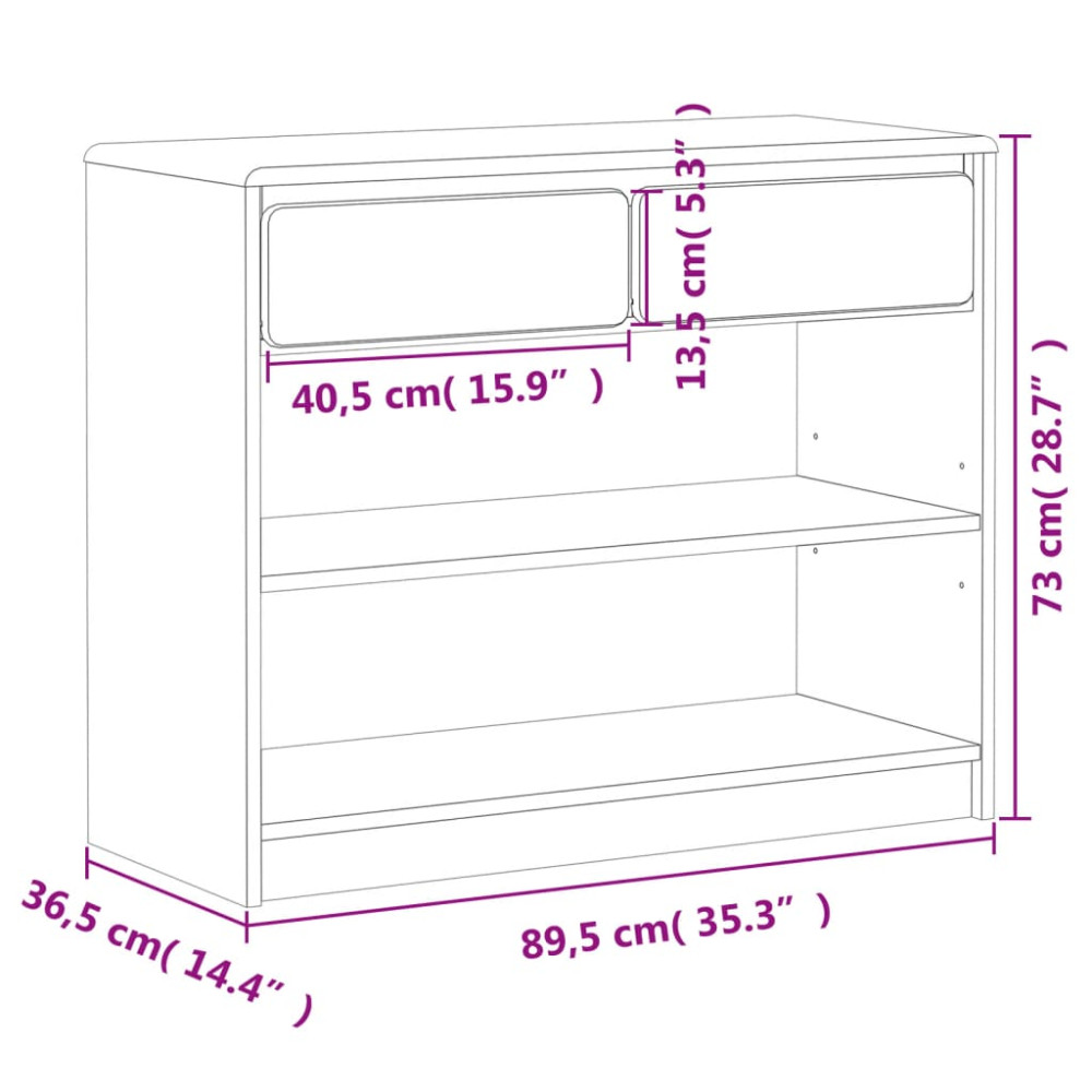Produktbild för Konsolbord SAUDA ek 89,5x36,5x73 cm massiv furu