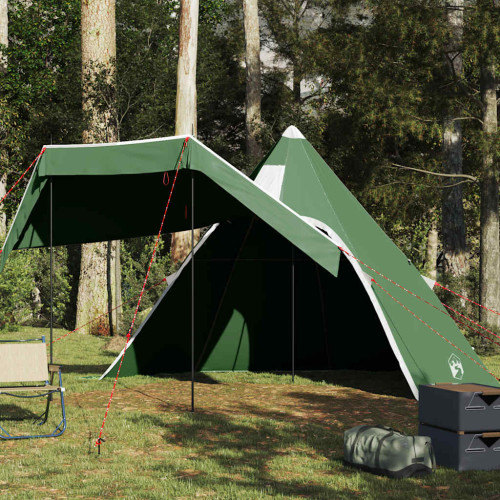 vidaXL Tipi-tält 5 personer grön vattentätt