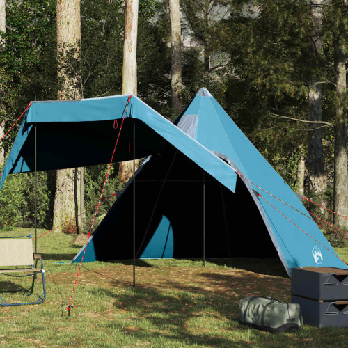 vidaXL Tipi-tält 5 personer blå vattentätt