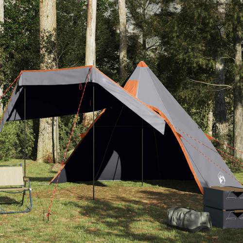 vidaXL Tipi-tält 5 personer grå vattentätt