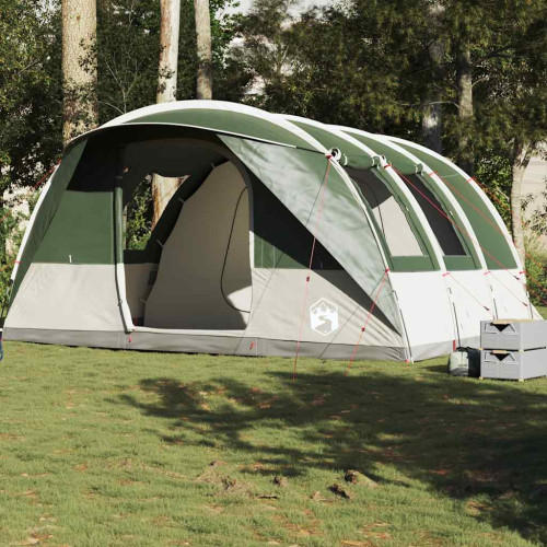 vidaXL Campingtält tunnel 5 personer grön vattentätt