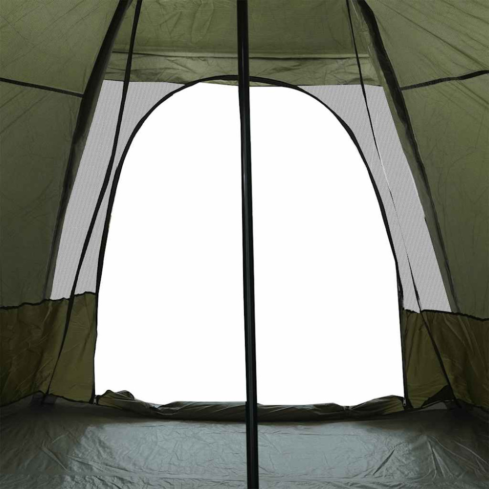 Produktbild för Familjetält tipi 6 personer olivgrön vattentätt