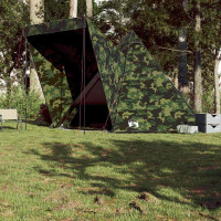 Produktbild för Familjetält tipi 6 personer kamouflage vattentätt