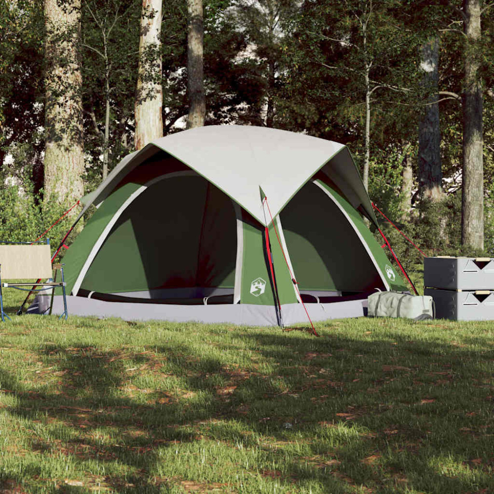 Produktbild för Campingtält 4 personer grön vattentätt