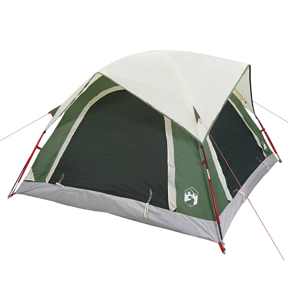 Produktbild för Campingtält 4 personer grön vattentätt