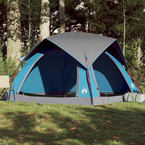 vidaXL Campingtält 4 personer blå vattentätt