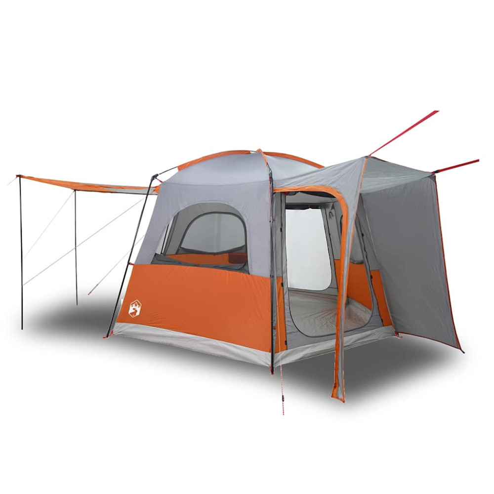 Produktbild för Biltält 4 personer grå och orange vattentätt