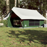 Produktbild för Campingtält 5 personer grön vattentätt