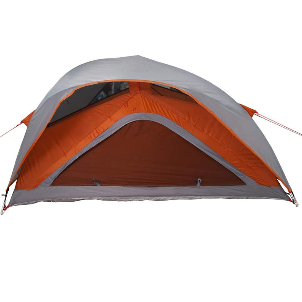 Produktbild för Campingtält 1 person grå och orange vattentätt
