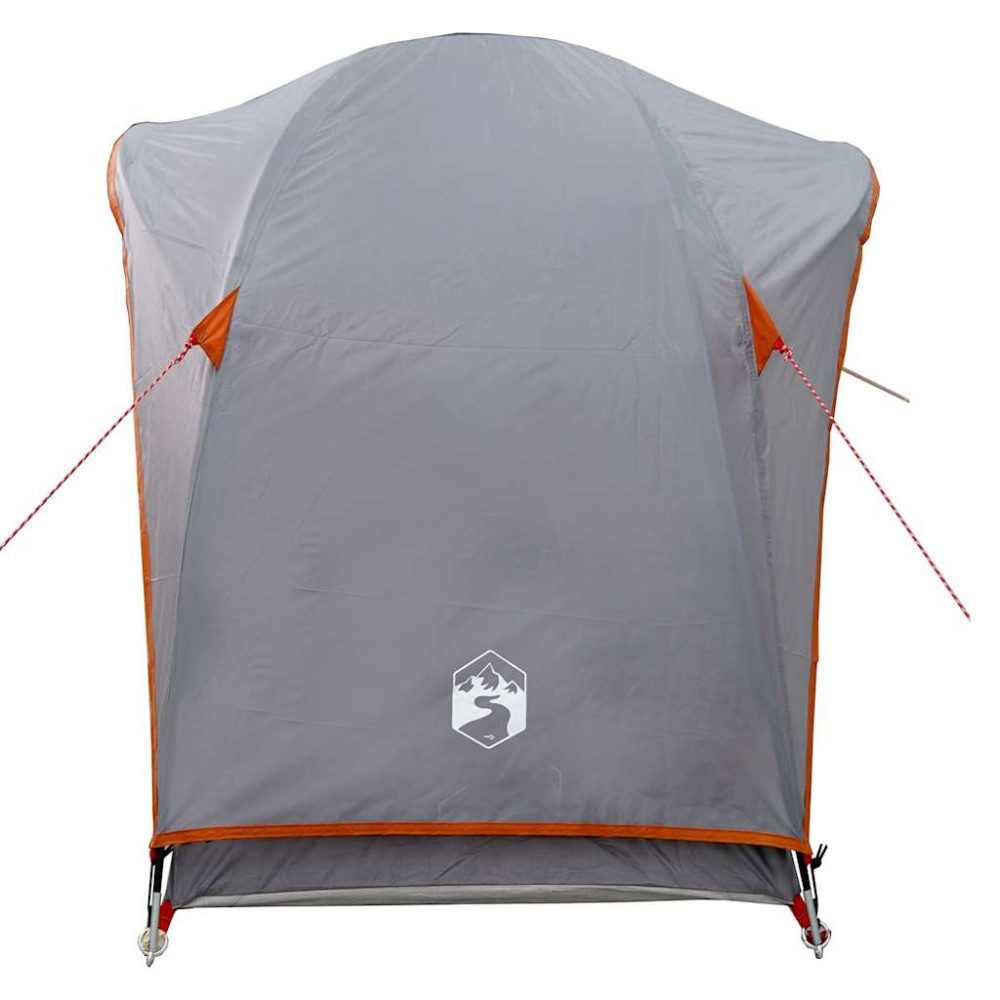 Produktbild för Campingtält 1 person grå och orange vattentätt