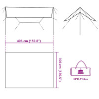 Produktbild för Tarp olivgrön 406x306 cm vattentät