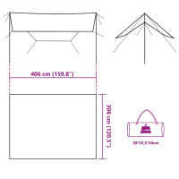 Produktbild för Tarp brun 406x306 cm vattentät