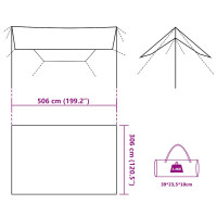 Produktbild för Tarp brun 506x306 cm vattentät