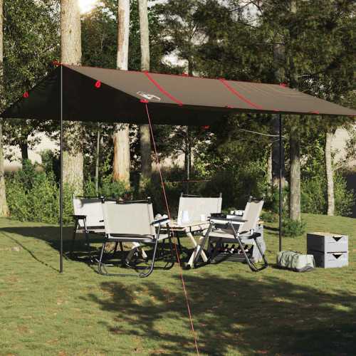 vidaXL Tarp brun 451x420 cm vattentät