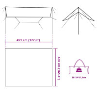 Produktbild för Tarp brun 451x420 cm vattentät