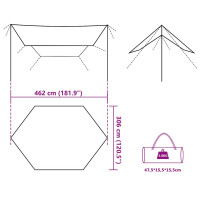 Produktbild för Tarp olivgrön 462x306x211 cm vattentät