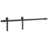 Produktbild för Skjutdörrsbeslag för skåp 91 cm kolstål