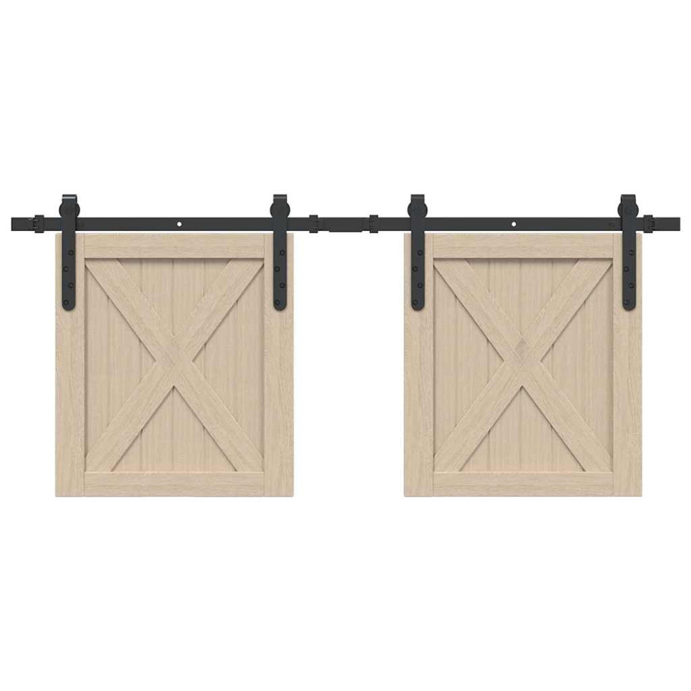 Produktbild för Skjutdörrsbeslag 122 cm kolstål