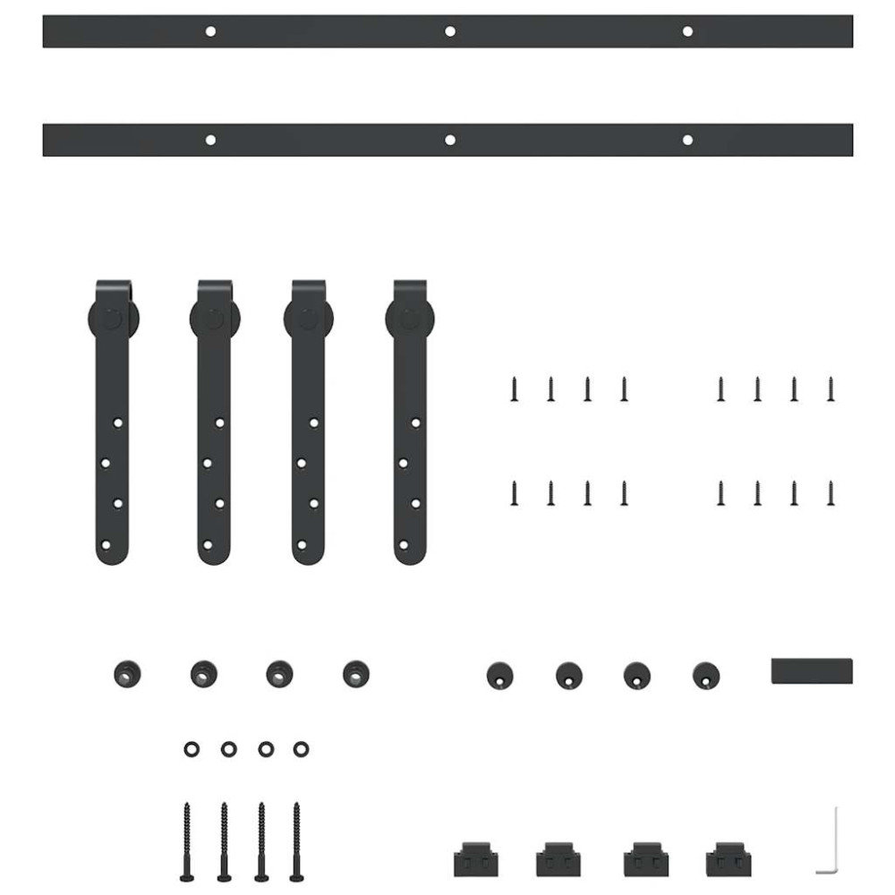 Produktbild för Skjutdörrsbeslag 122 cm kolstål