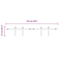 Produktbild för Skjutdörrsbeslag 122 cm kolstål
