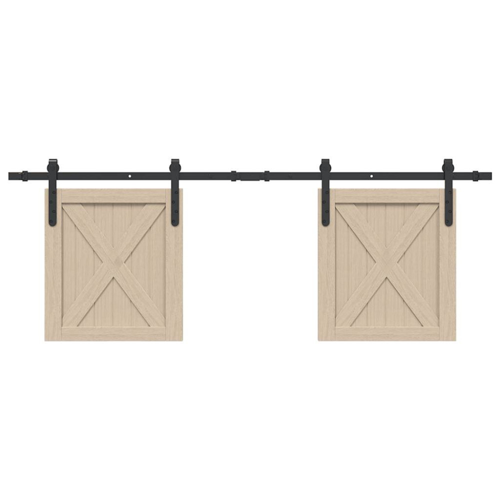 Produktbild för Skjutdörrsbeslag för skåp 152 cm kolstål