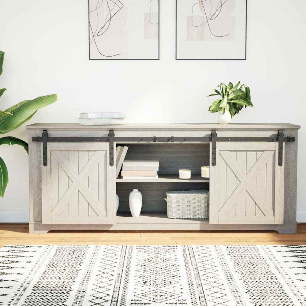Produktbild för Skjutdörrsbeslag för skåp 152 cm kolstål