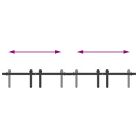 Produktbild för Skjutdörrsbeslag för skåp 152 cm kolstål