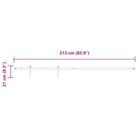 Produktbild för Skjutdörrsbeslag för skåp 213 cm kolstål