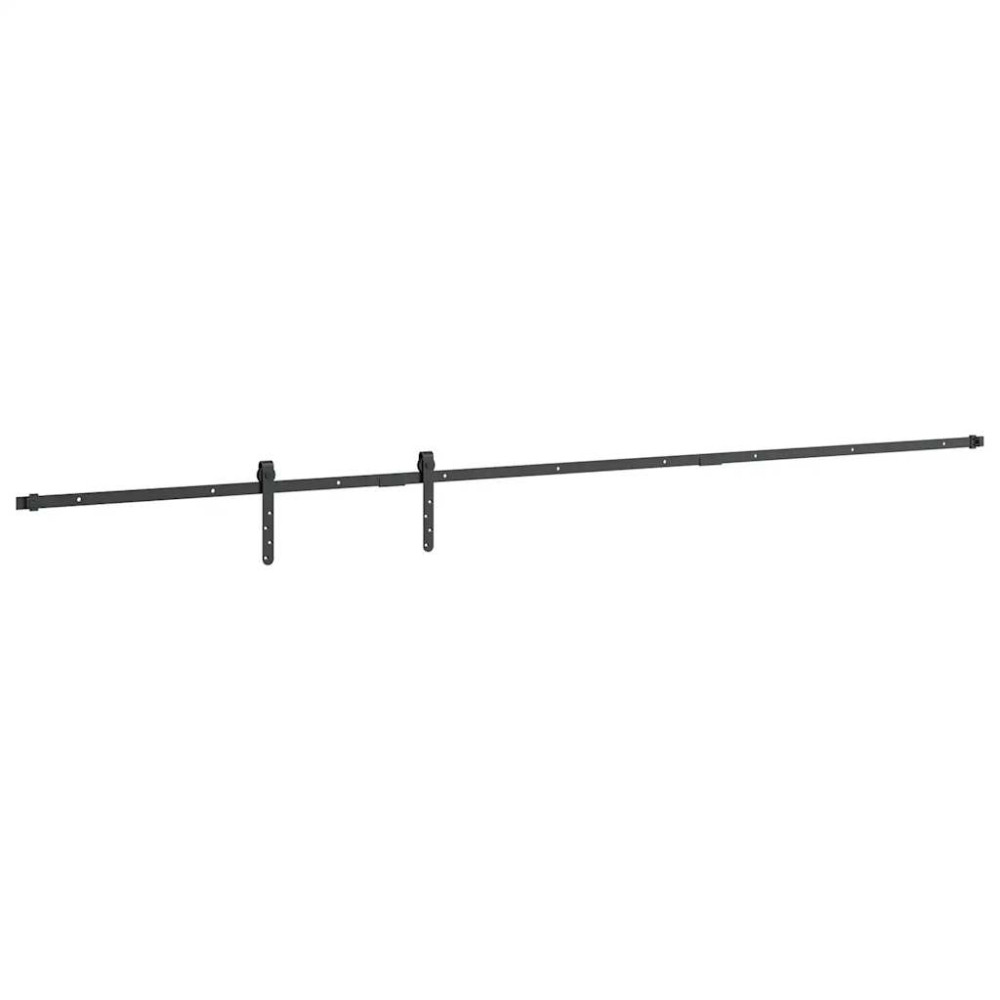Produktbild för Skjutdörrsbeslag för skåp 244 cm kolstål