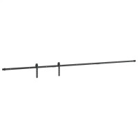 Produktbild för Skjutdörrsbeslag för skåp 244 cm kolstål