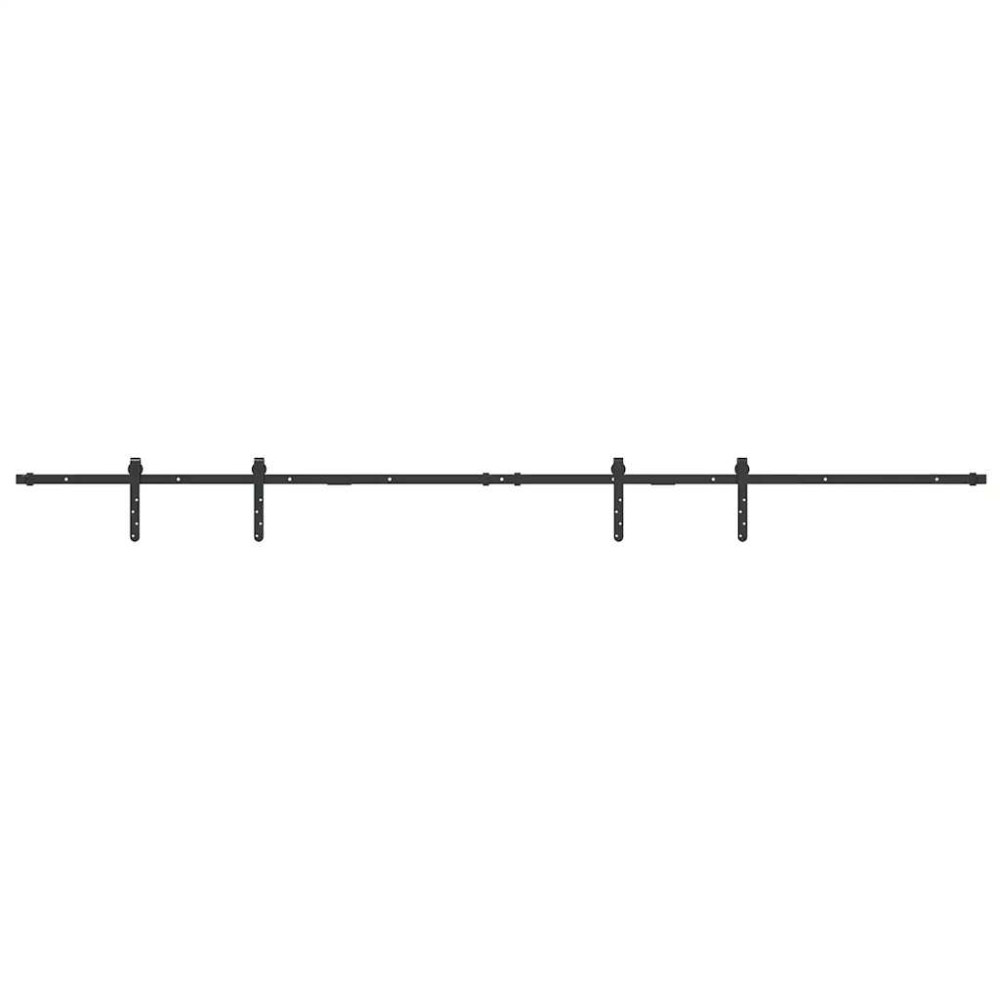 Produktbild för Skjutdörrsbeslag för skåp 244 cm kolstål