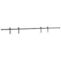 Produktbild för Skjutdörrsbeslag för skåp 244 cm kolstål