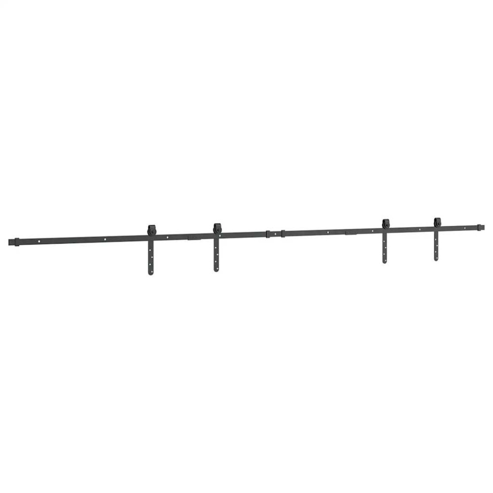 Produktbild för Skjutdörrsbeslag för skåp 244 cm kolstål