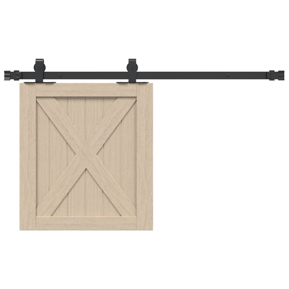 Produktbild för Skjutdörrsbeslag för skåp 91 cm kolstål