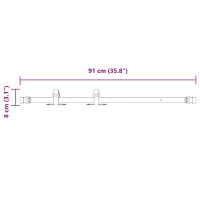 Produktbild för Skjutdörrsbeslag för skåp 91 cm kolstål