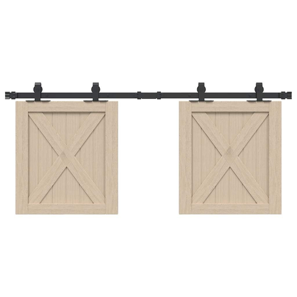 Produktbild för Skjutdörrsbeslag 122 cm kolstål