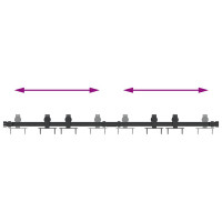 Produktbild för Skjutdörrsbeslag 122 cm kolstål