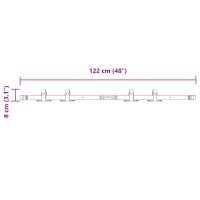 Produktbild för Skjutdörrsbeslag 122 cm kolstål